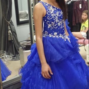Mac Duggal Royal Blue Pageant or Formal Dress